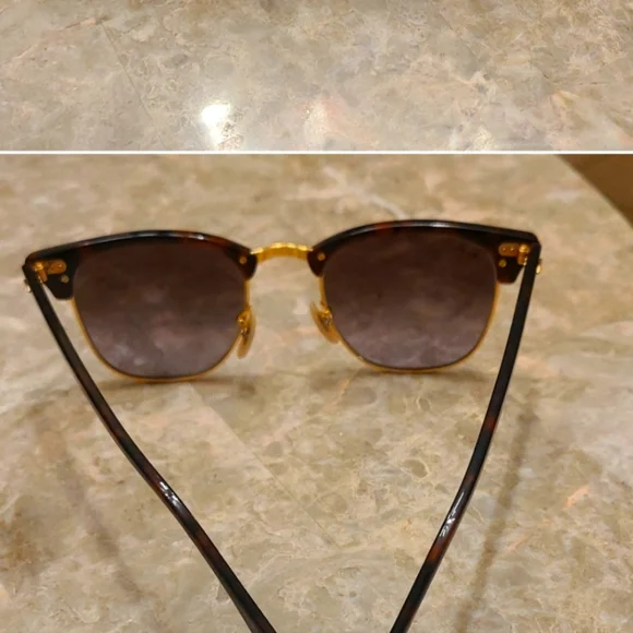 Ray-Ban Gold and Brown Sunglasses no case AVIATOR CLASSIC Sunglasses in Arista Gold and Brown  main image 4